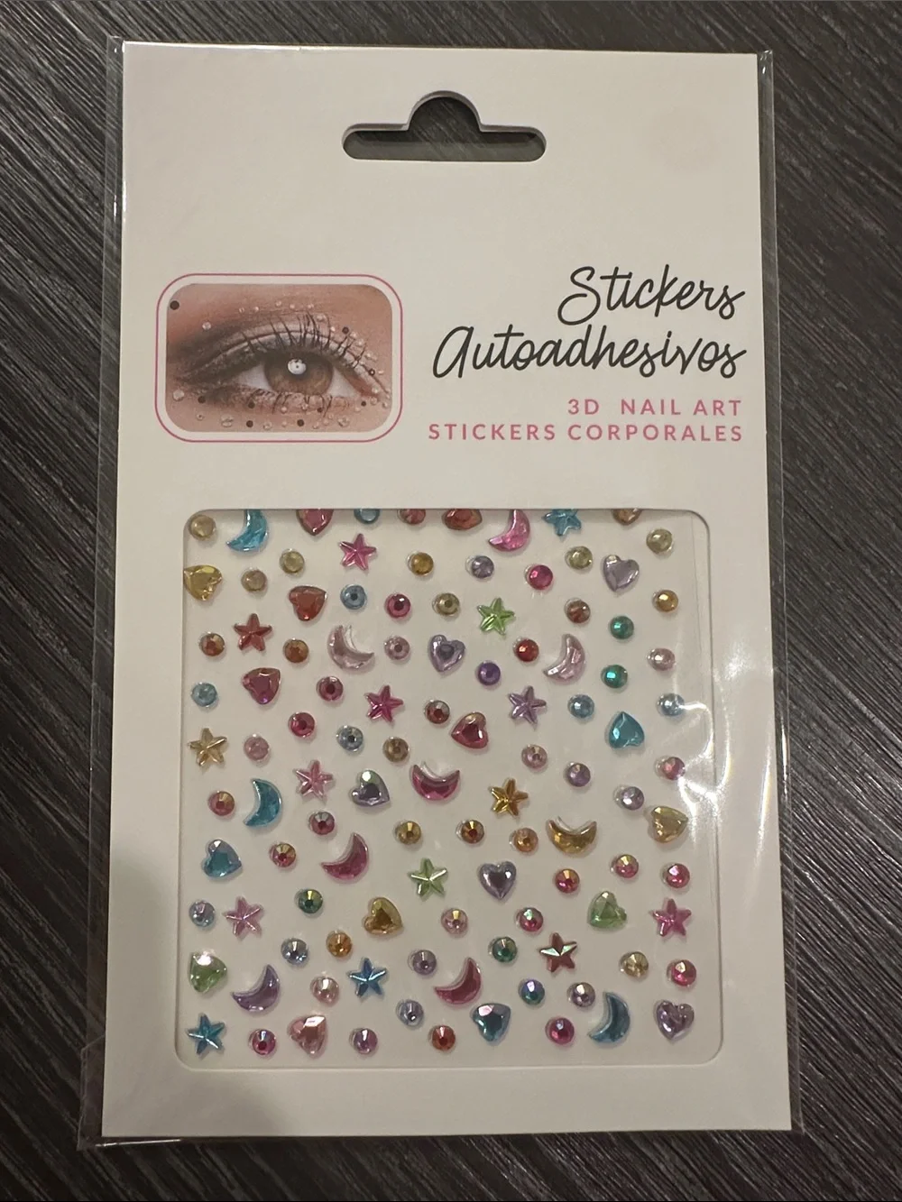 Assorted Multicolor Body/Nail Art Jewel Stickers - Decorative Gems Pack